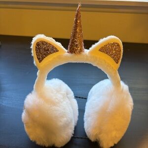 NWT Furry Glitter Unicorn Girlcore Ear Muffs